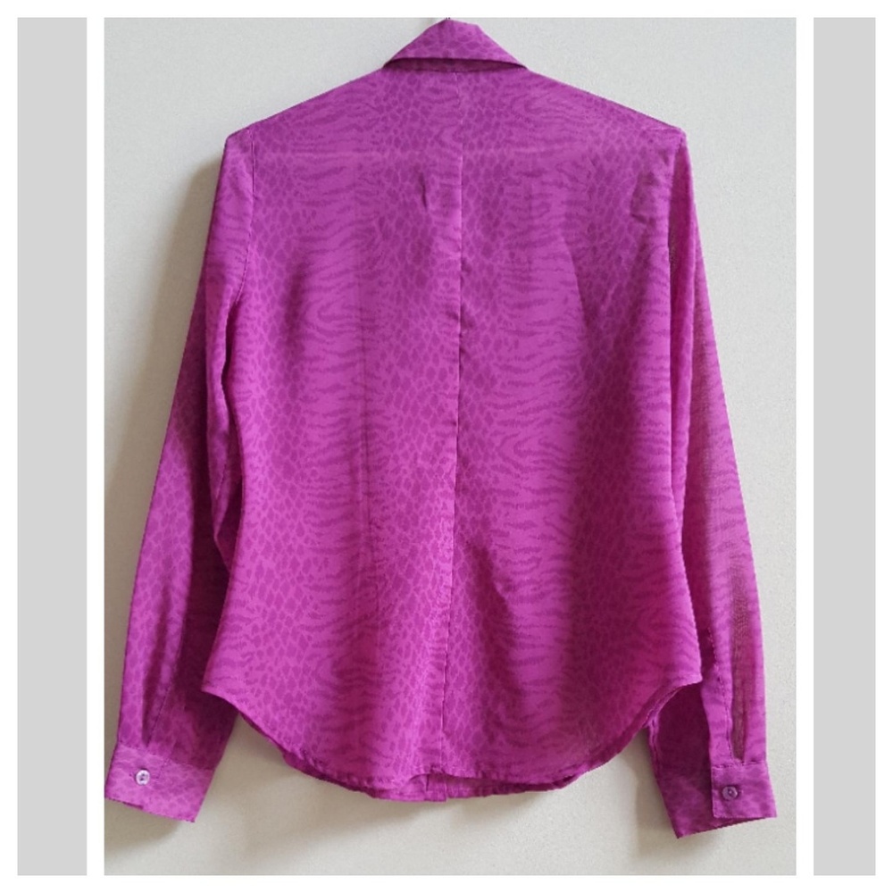 Sheer Button Down Dress Shirt - Picture 2 of 4